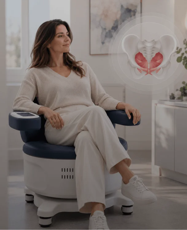 <p>Pelvic floor muscle conditioning</p>
<p>Reduced muscle awareness</p>
<p>Post-childbirth and menopausal support</p>
<p>Difficulty engaging the correct muscles</p>
 image